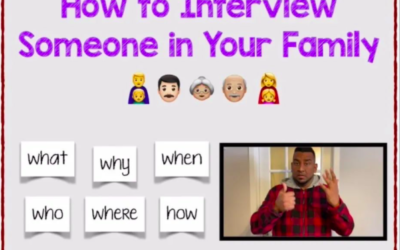 How to interview someone in your family